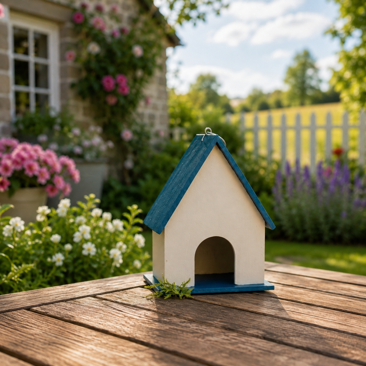 Wide Roof PVC Birdhouse