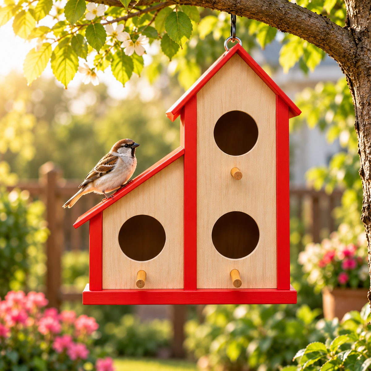 Triple Nesting Bird House