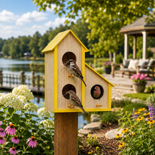 Triple Nesting Bird House